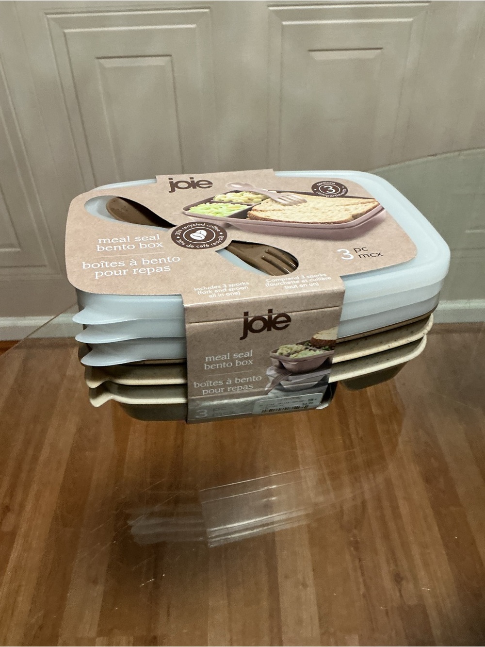 Brand NewJoie Meal Seal Bento Boxes with Lids and Sporks, BPA Free, Set of 3 New - Picture 4 of 4